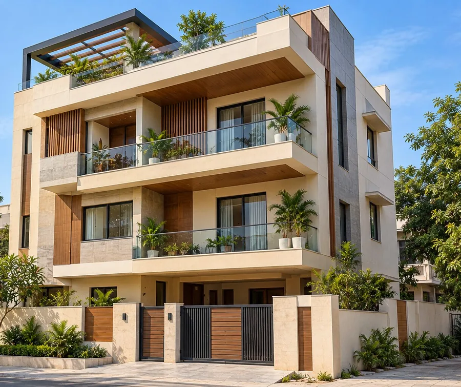 Trilok Constructions 3 floor house construction project in Bengaluru